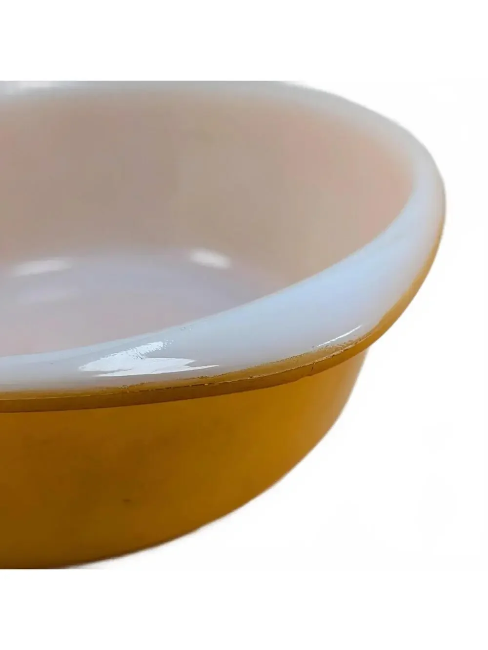 Glasbake Orange on White Casserole Dish